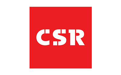 CSR logo — plasterboard and building products supplied by Elliott Timber Sales